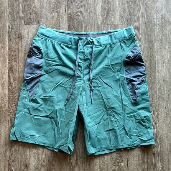 Hylete Helix XX-Large Athletic Training Shorts Green Gray 11” Inseam - Picture 1 of 6
